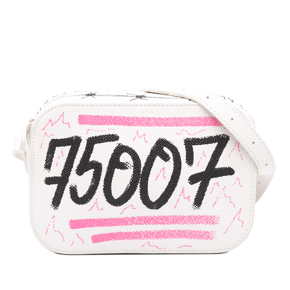 Pre-Loved Balenciaga Grained Calfskin Graffiti Everyday Camera Bag XS
